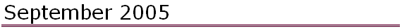 September 2005 September 2005